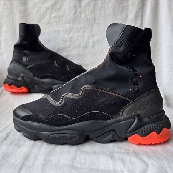 adidas Ozweego TR STLT Black Solar Red FV9669 Men's Size 8 - Picture 1 of 9